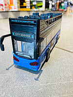 Автобус JS122-122A 2 кольори, музичний, світло, на батарейках (таблетках), в коробці, 33-15,5-9 см., фото 4