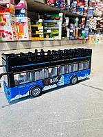 Автобус JS122-122A 2 кольори, музичний, світло, на батарейках (таблетках), в коробці, 33-15,5-9 см., фото 3