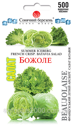 Насіння Салат качанний Божоле 500 насінин Сонячний Березень, фото 1