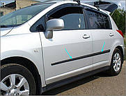 Молдинги на двері для Nissan Tiida C11 2004-2012