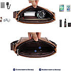 Сумка чоловіча через плече недорого S-260 містка сумка коричнева Giraland, фото 4