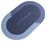 Підлоговий килимок для ванної суперпоглинаючий 60×40 см діатомітовий Синій, фото 2