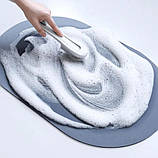 Підлоговий килимок для ванної суперпоглинаючий 60×40 см діатомітовий Синій, фото 9