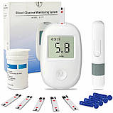 Цифровий глюкометр G-171 для вимірювання рівня цукру в крові Білий, фото 6