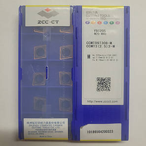 CCMT09T308-EM YBG205 ZCC.CT (Нержавіюча сталь) Твердосплавна пластина, фото 2
