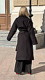 Жіноче утеплене кашемірове пальто на запах, фото 3