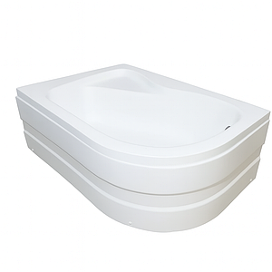 Душовий піддон KO&PO 117 L 120x80х40 см лівий асиметричний акриловий