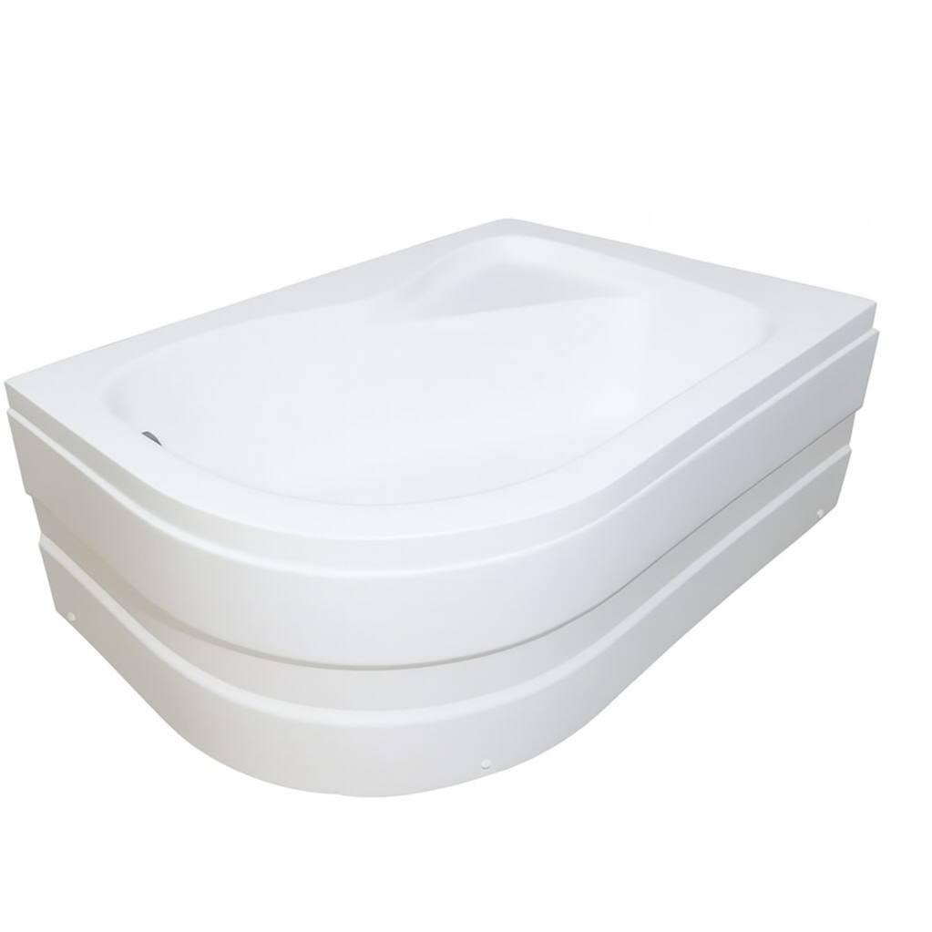 Душовий піддон KO&PO 117 R 120x80х40 см правий асиметричний акриловий