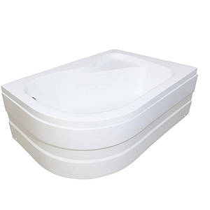 Душовий піддон KO&PO 117 R 120x80х40 см правий асиметричний акриловий