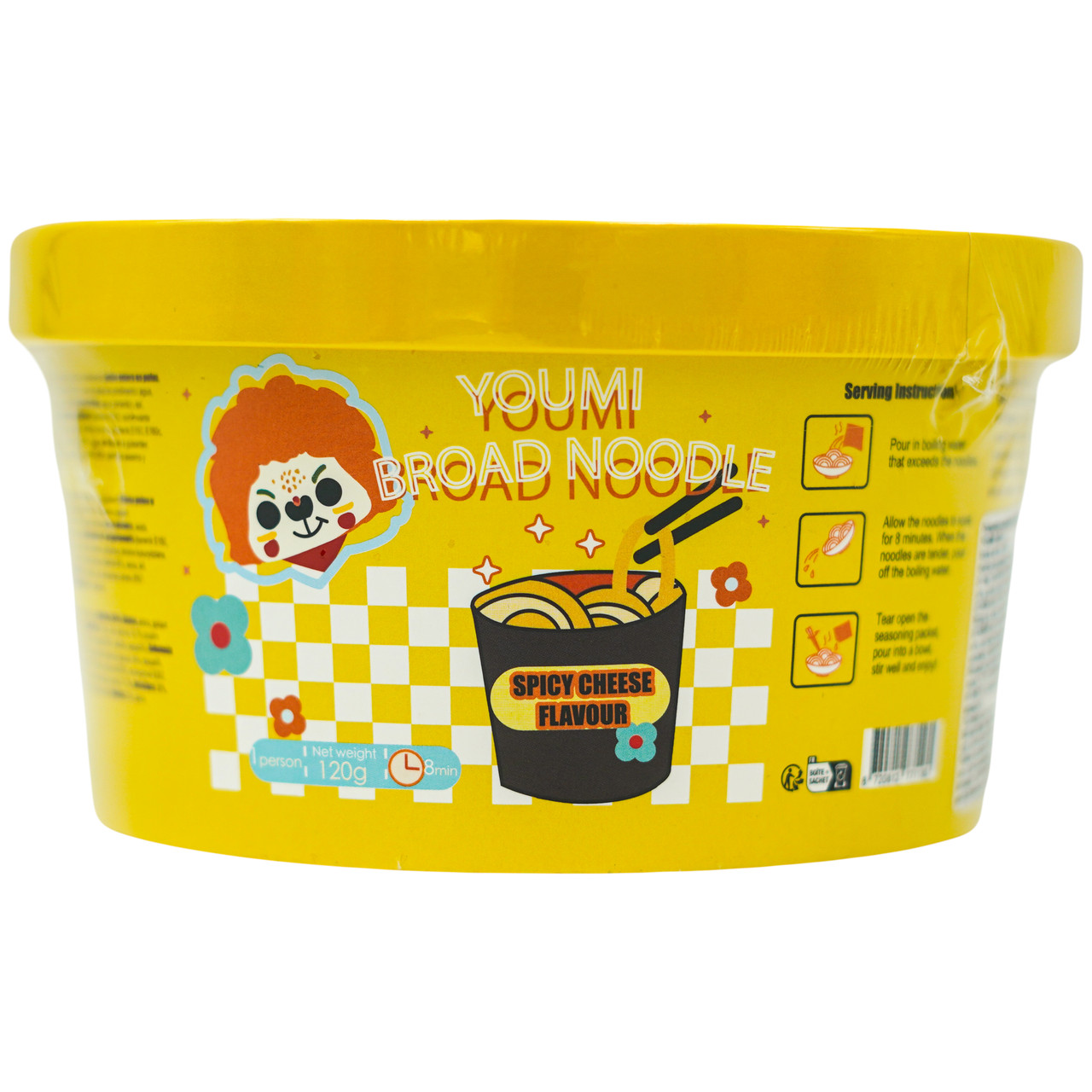 Локшина швидкого приготування з сиром Broad Noodle Say Cheeze YOUMI 120 г, фото 1