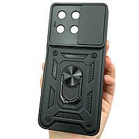 Чохол для Honor X8A протиударний чохол зі шторкою для камери чорний