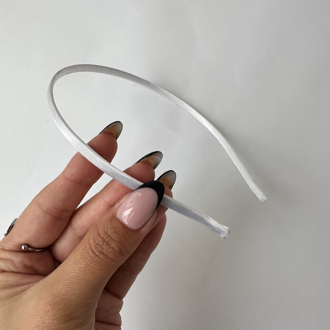 Основа для обруча металева біла, 13 см (тягнеться), фото 1