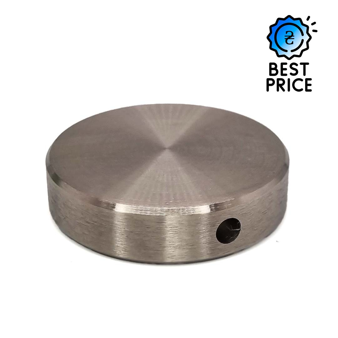 ODF-06-17-01 Склотримач круглий d40 з боковим отвором М8, матовий, фото 1