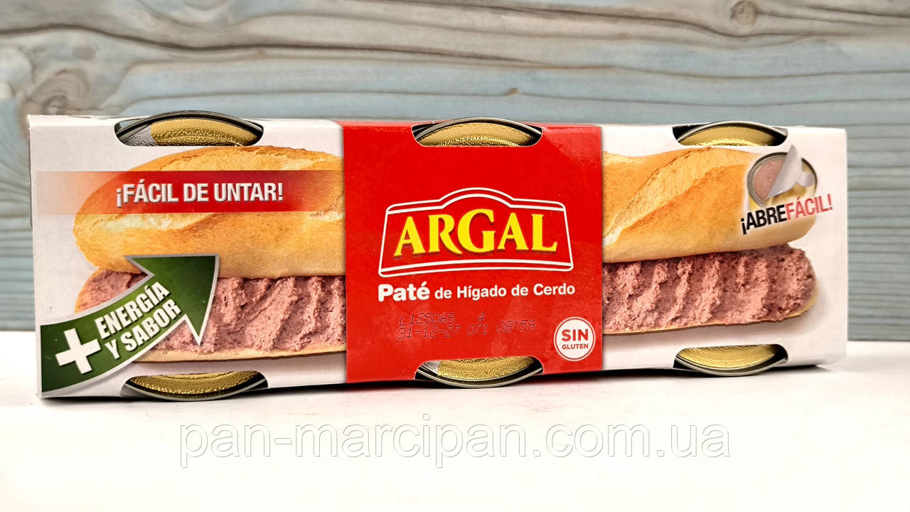 Паштет зі свинячої печінки Argal, 3×83, фото 1