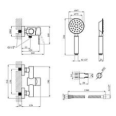 Змішувач для душу Kroner KRP Edelstahl Klassisch — ESG050, фото 2