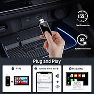 Бездротовий адаптер Carplay та Android Auto USB iOS Bluetooth WiFi Kinhank C2, фото 3