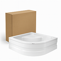 Душовий піддон Shower CELLESSE SW-6010 90х90х45 см глибокий напівкруглий акриловий, фото 2