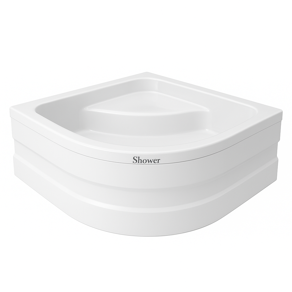 Душовий піддон Shower CELLESSE SW-6010 90х90х45 см глибокий напівкруглий акриловий