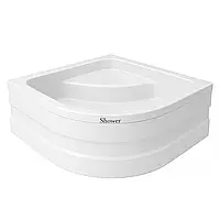 Душевой поддон Shower CELLESSE SW-6012 100х100х45 см глубокий полукруглый акриловый