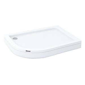 Душовий піддон Shower (R) TUNDRA SW-10552 120х80х15 см асиметричний акриловий