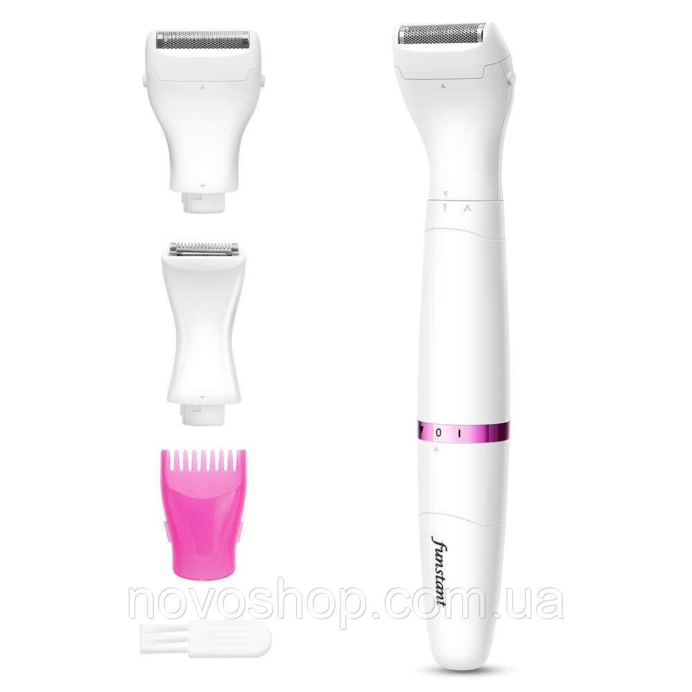 Тример для бікіні електрична бритва для жінок з гребінцем бездротовий безпечний тример для волосся Funstant, фото 1