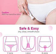 Тример для бікіні електрична бритва для жінок з гребінцем бездротовий безпечний тример для волосся Funstant, фото 8