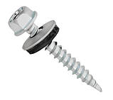 Саморіз покрівельний по дереву 4,8х35 зі свердлом із шестигранною головкою шайба EPDM оцинкований, фото 3