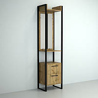 Тумба з дзеркалом Гамма стиль ЛШ-9 (460x350x1900) Дуб Аппалачі