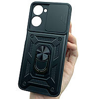 Чохол для Realme 10 4G протиударний чохол зі шторкою для камери чорний