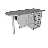 Офісний стіл С-16 Гамма стиль 600х1200х750 Дуб Сонома V1144, фото 4