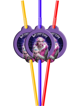 "Венздей 2" - Трубочки "Асорті" (упаковка 8 шт)