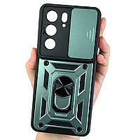 Чохол для Realme C75 протиударний чохол зі шторкою для камери зелений