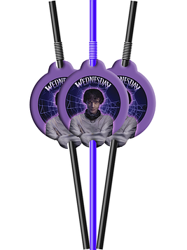 "Венздей 2" - Трубочки "Стилізовані" (упаковка 8 шт)