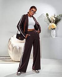 Жіночий спортивний костюм шоколадного кольору