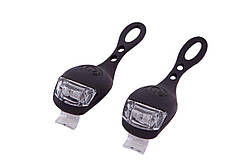 Комплект мигалок Green Cycle Micra 2 LED передня та задня 2 батарейки в кожній CR2032