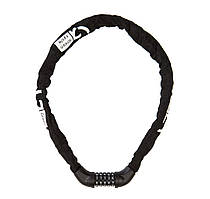 Замок Green Cycle GLK-361 ланцюг 6x100 з інтегрованим кодовим замком на 5 знаків у текстильній обоймі, чорний