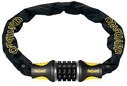 Замок Onguard MASTIFF COMBO ланцюг 120 см x 6 мм посилений титаном + інтегрований кодовий замок на 4 цифри