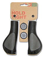 Грипси Green Cycle GGR-513 130mm ергономічні, чорно-сірі з одним чорним замком