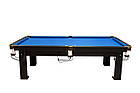Більярдний стіл Корнет Gold 7 футів для гри в американський пул (ігрове поле ЛДСП 22 мм, лузи з викотом), фото 4
