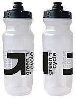 Фляга 0,75 Green Cycle GBT-517 зі збільшеним клапаном, прозора з чорним