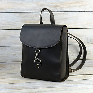 Жіночий рюкзак Венеція з натуральної шкіри колір Шоколад, розмір міні