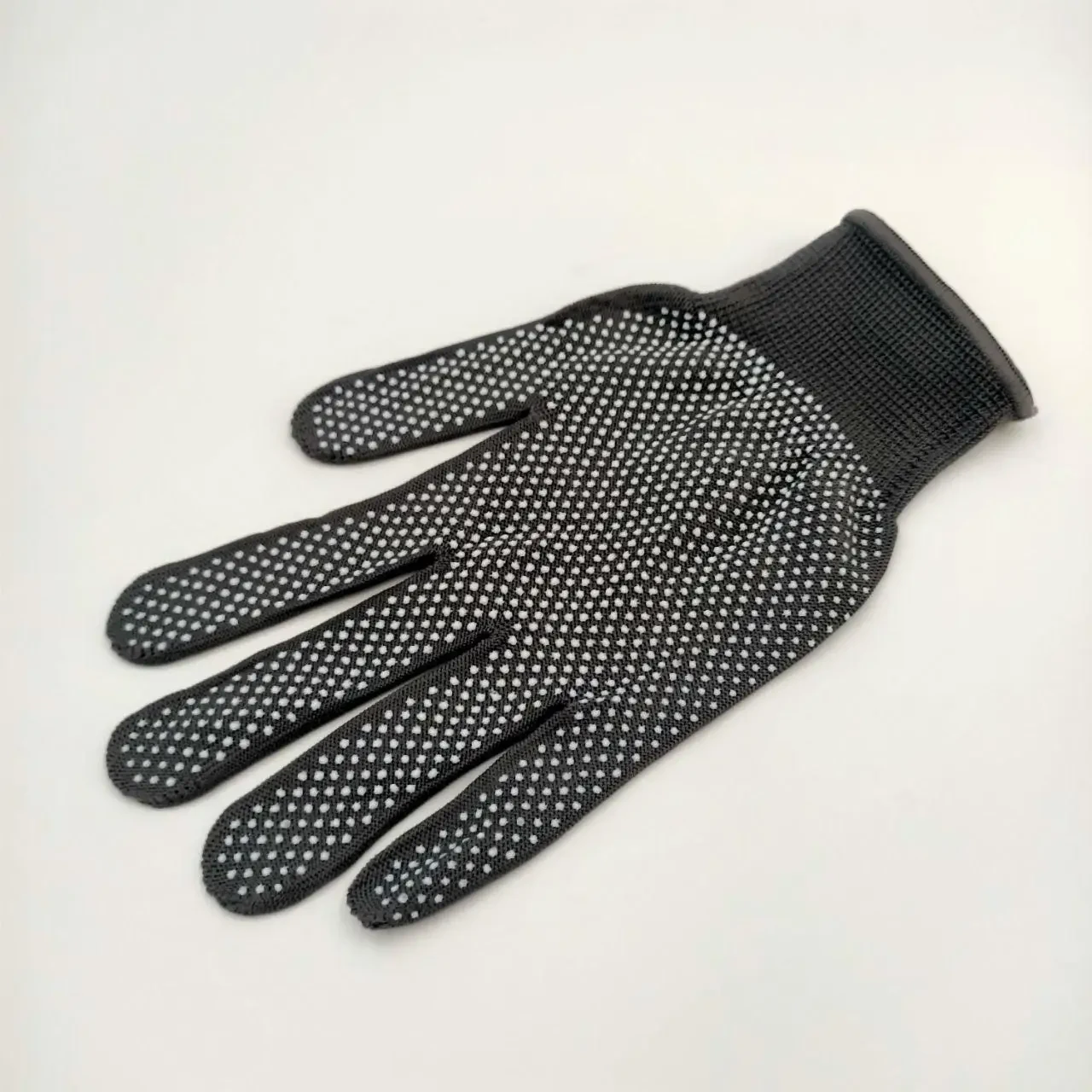 Рукавички в'язані з ПВХ крапкою чорні (від 120 шт), фото 1