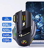 Бездротова ігрова миша iMICE GW-X7 Black з акумулятором та LED підсвіткою, геймерська мишка для ноутбука, фото 7