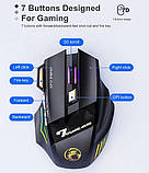 Бездротова ігрова миша iMICE GW-X7 Black з акумулятором та LED підсвіткою, геймерська мишка для ноутбука, фото 6