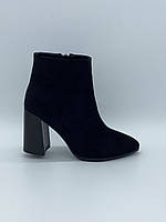 Чорні черевички із еко-замші. Ботільйони. Маленькі розміри (33, 34, 35).