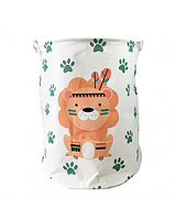 Кошик для іграшок "Лев" текстильний 48×40 см