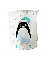 Кошик для іграшок "Пінгвін" текстильний 48×40 см