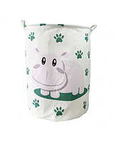 Кошик для іграшок "Бегемот" текстильний 48×40 см