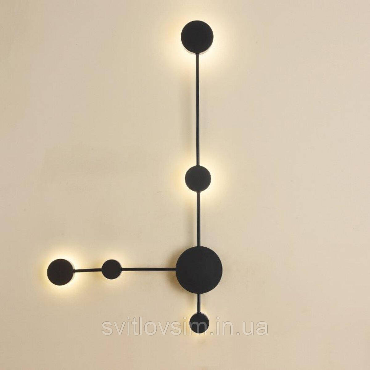 Бра настінне світлодіодне Sirius 8936-5 чорне, фото 1