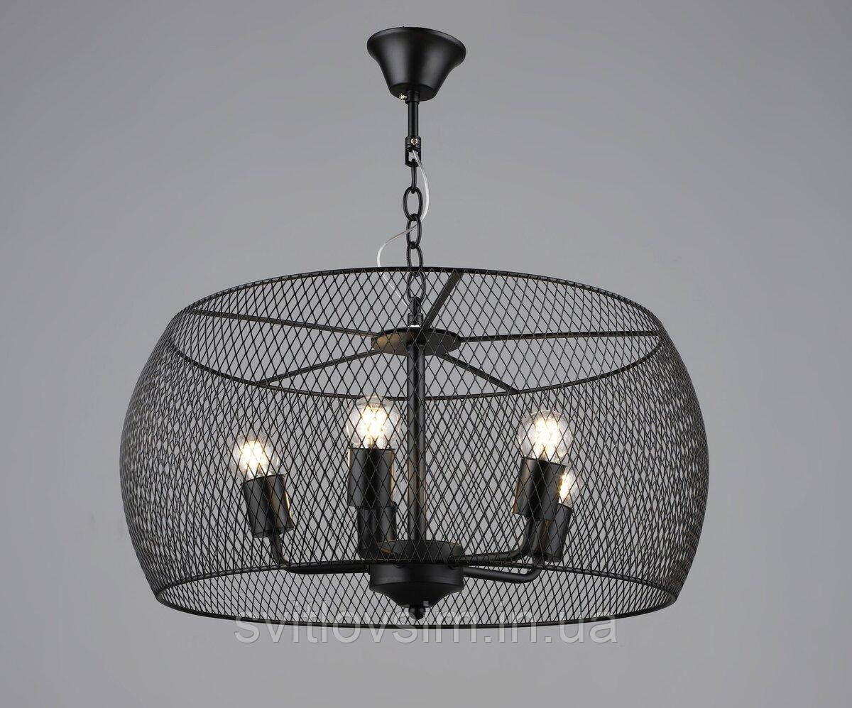 Люстра підвісна в стилі лофт металева Sirius B S2460/5 BK чорна, фото 1